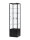 Standvitrine mit Unterschrank 50 cm breit aus Glas und Alu Schwarz 200 cm hohe Glasvitrine freistehende Vitrine schwarz schmal abchließbar mit abschließbarem Unterbau