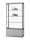 Staubdichte Vitrine mit Unterschrank 100 cm breit aus Glas und Alu Silber Vitrinenschrank 100 x 40 cm staubgeschützt Vitrine mit Unterbau grau Ausstellungsvitrine abschließbar