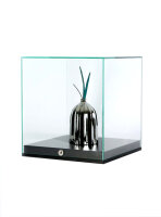 Glaswürfel 50 x 50 cm kleine Ganzglas Haubenvitrine Glashaube UV-verklebt Vitrine für einzelne Exponate Präsentationsvitrine für Uhren und Schmuck