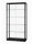 Vitrine 100 cm breit aus Glas und Alu Schwarz mit LED Beleuchtung seitlich Glasvitrine schwarz seitlich beleuchtet 100 x 40 cm Ausstellungsvitrine Präsentationsvitrine abschließbar