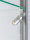 Vitrine mit Unterschrank 50 cm breit aus Glas und Alu Schwarz mit LED Beleuchtung oben und seitlich Vitrinenschrank 50 cm breit Glasschrank beleuchtet Ausstellungsvitrine mit Stauraum abschließbar
