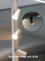 Vitrine 90 cm breit aus Glas und Alu Silber mit LED Beleuchtung seitlich Glasvitrine 90 cm breit seitlich beleuchtet Ausstellungsvitrine Präsentationsvitrine abschließbar