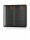 Wandvitrine 100 cm breit mit Beleuchtung oben aus Glas und Alu Schwarz Hängevitrine schwarz Vitrine zum Aufhängen an die Wand mit 2 LED Deckenspots und abschließbaren Schiebetüren