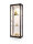 Wandvitrine 40 cm breit mit Beleuchtung oben aus Glas und Alu Schwarz Schmale Hängevitrine schwarz Vitrine zum Aufhängen an die Wand mit 1 LED Deckenspot und 1 abschließbarer Drehtür