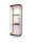 Wand-Glasvitrine 40 cm breit mit Beleuchtung oben aus Glas und Alu Schwarz Schmale Hängevitrine schwarz Vitrine zum Aufhängen an die Wand Glas-auf-Glas mit 1 LED Deckenspot und 1 abschließbarer Drehtür