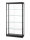 Vitrine 100 cm breit aus Glas und Alu Schwarz mit LED Beleuchtung oben und seitlich Glasvitrine beleuchtet 100 x 50 x 200 cm mit LED Decken- und Seitenbeleuchtung schwarze Präsentationsvitrine abschließbar
