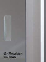 Wandvitrine 100 cm breit aus Glas und Alu Silber Hängevitrine Vitrine zum Aufhängen an die Wand mit Schiebetüren abschließbar